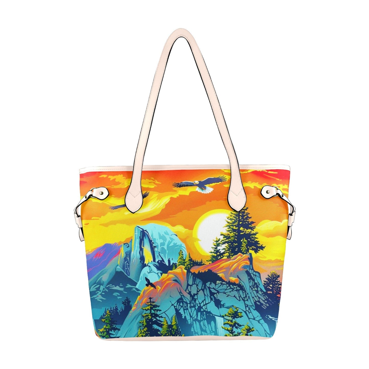 Cruising Eagles Clover Canvas Tote Bag