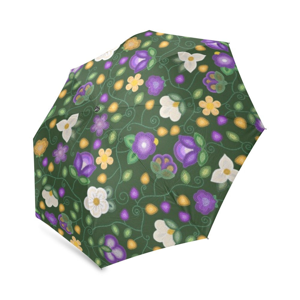 Midnight Moss Bloom Forest Foldable Umbrella