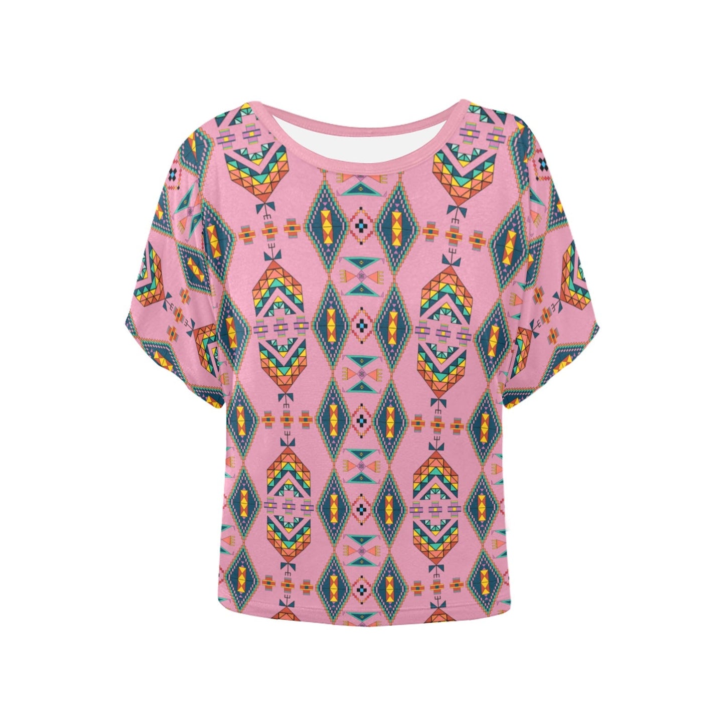 Travois Tipi Dusky Sunset Women's Batwing-Sleeved Blouse T shirt