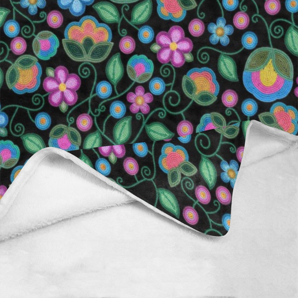 Turquoise Sunbeam Black Ultra-Soft Micro Fleece Blanket 40"x50"