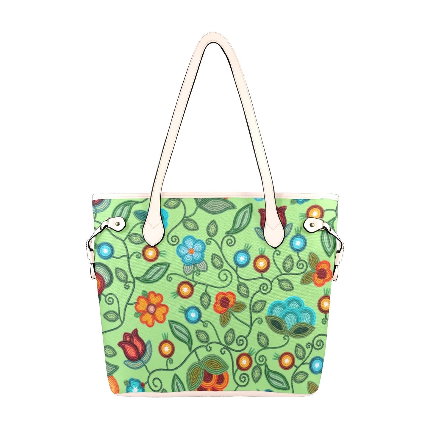 Prairie Fire Petals Sage Clover Canvas Tote