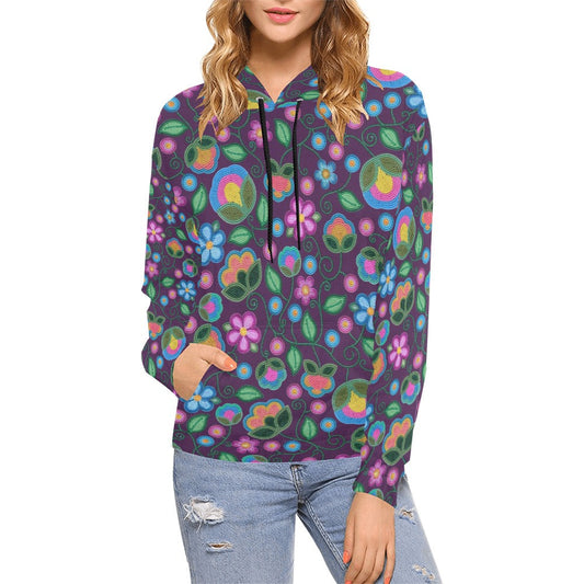 Turquoise Sunbeam Violet Hoodie for Women
