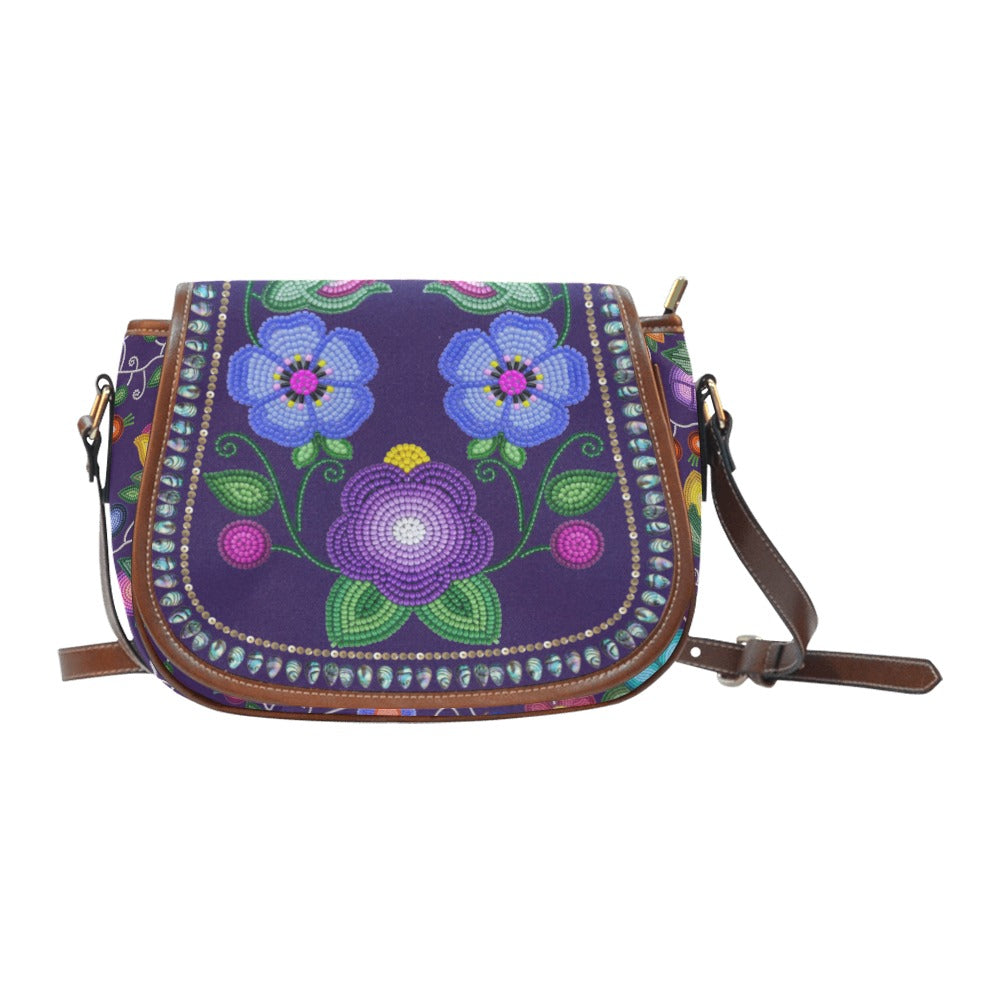 Beaded Offering Saddle Bag/Large - Purple