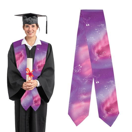 Animal Ancestors 7 Aurora Gases Pink and Purple Graduation Stole