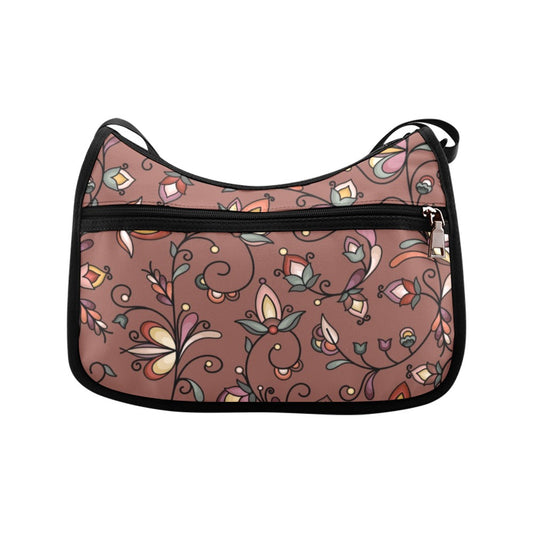 Burnt Sky Petals Brown Crossbody Bag