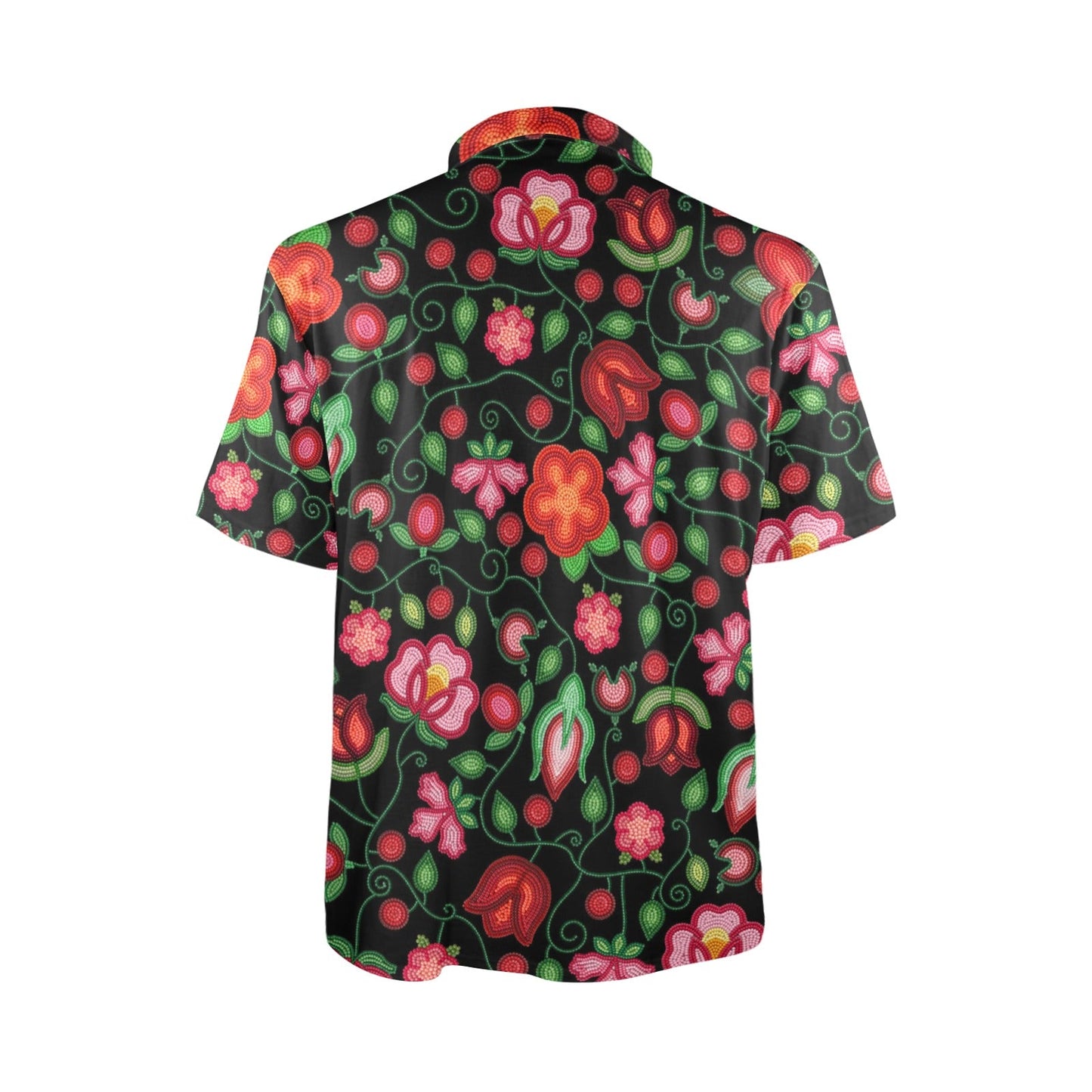 Rose Reverie Black Polo Shirt