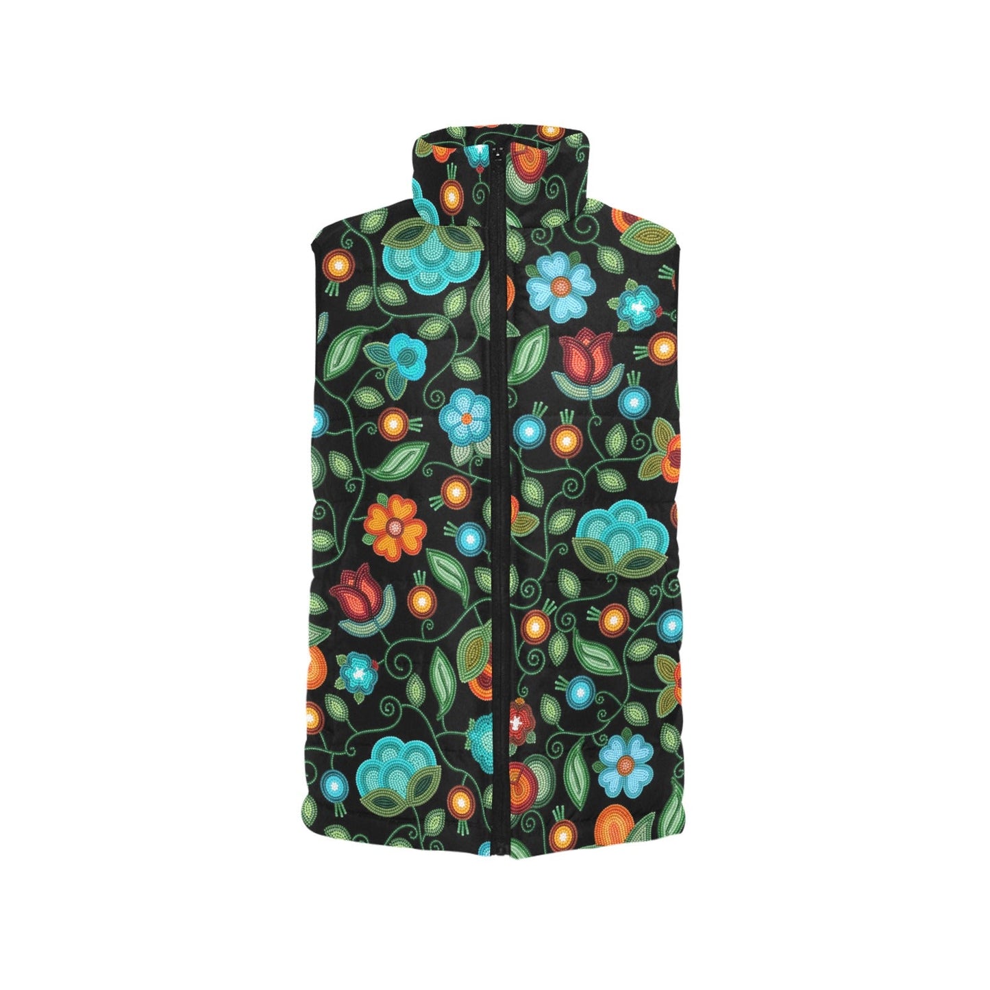 Prairie Fire Petals Black Padded Vest