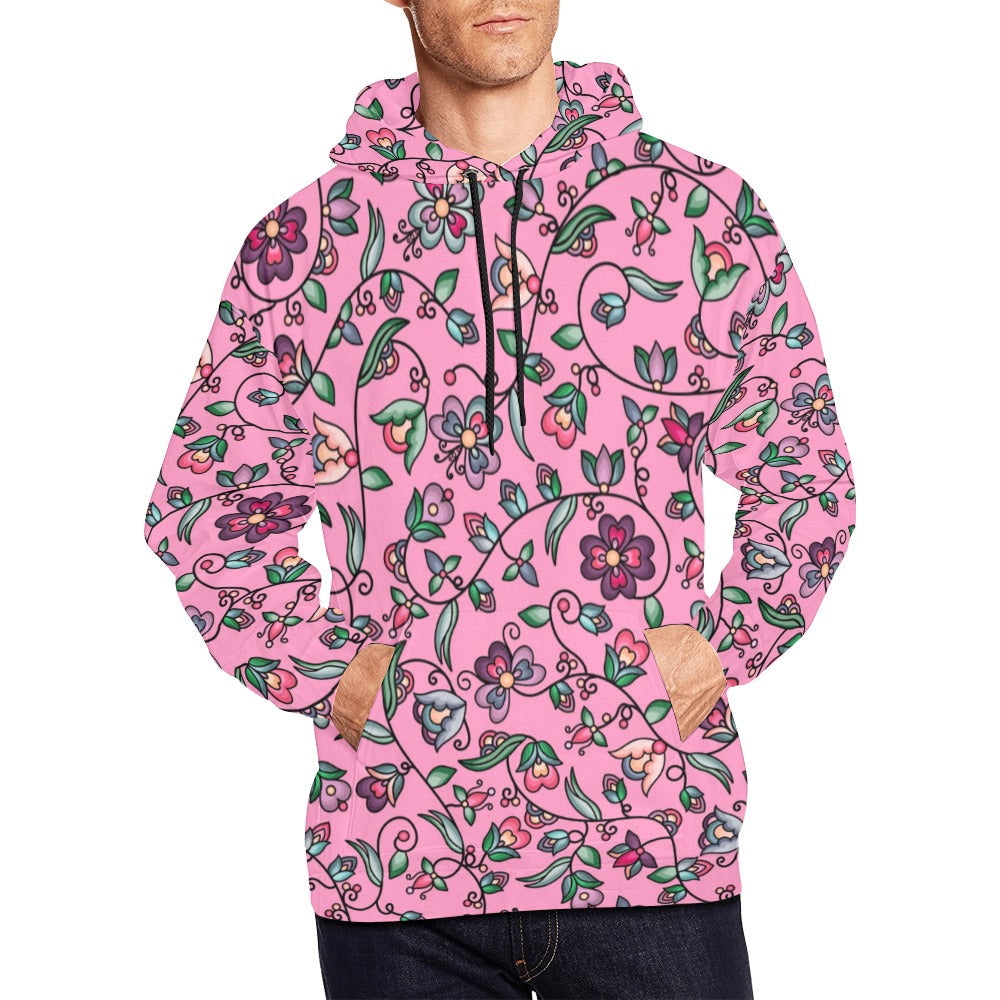 Amber Evening Garland Pink Hoodie for Men