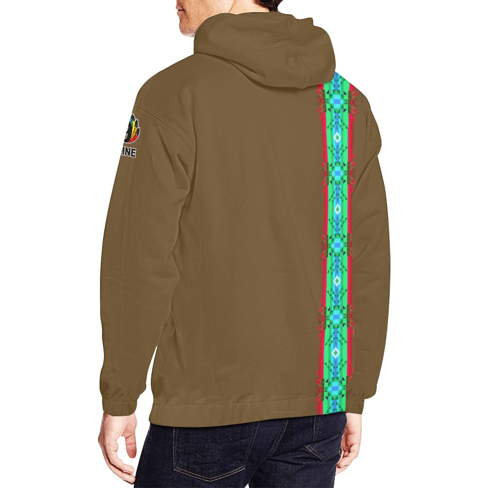 Blanket Strip Earth Hoodie for Men