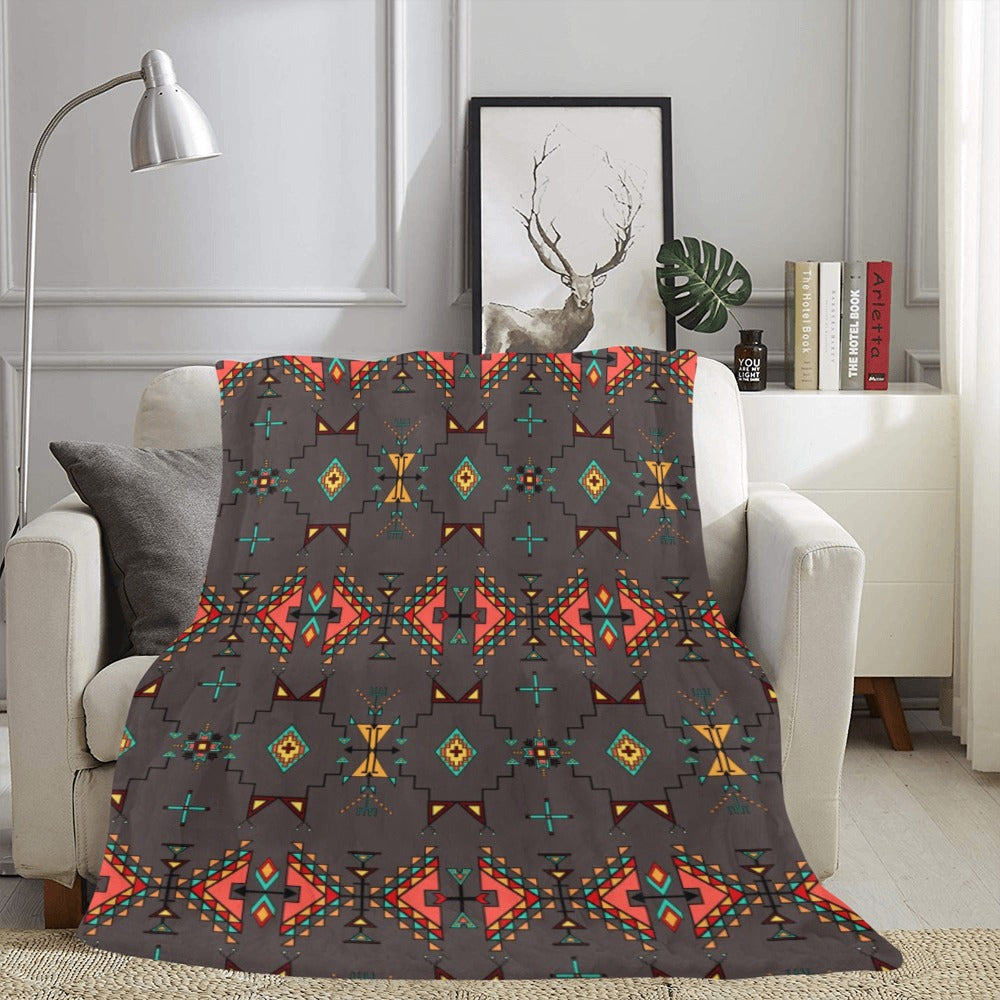 Thunder Flight Gray X-Large Micro Fleece Blanket