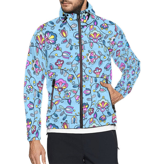 Autumn Bundle Blessing Blue Men's Windbreaker