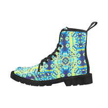 Load image into Gallery viewer, Kaleidoscope Jaune Bleu Boots for Men
