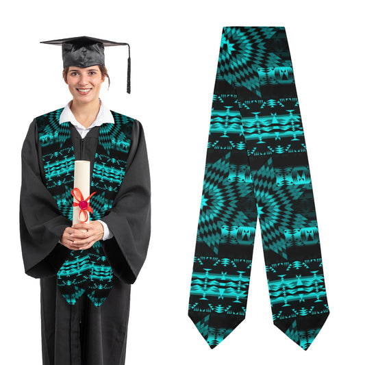 Black Sky Star Graduation Stole