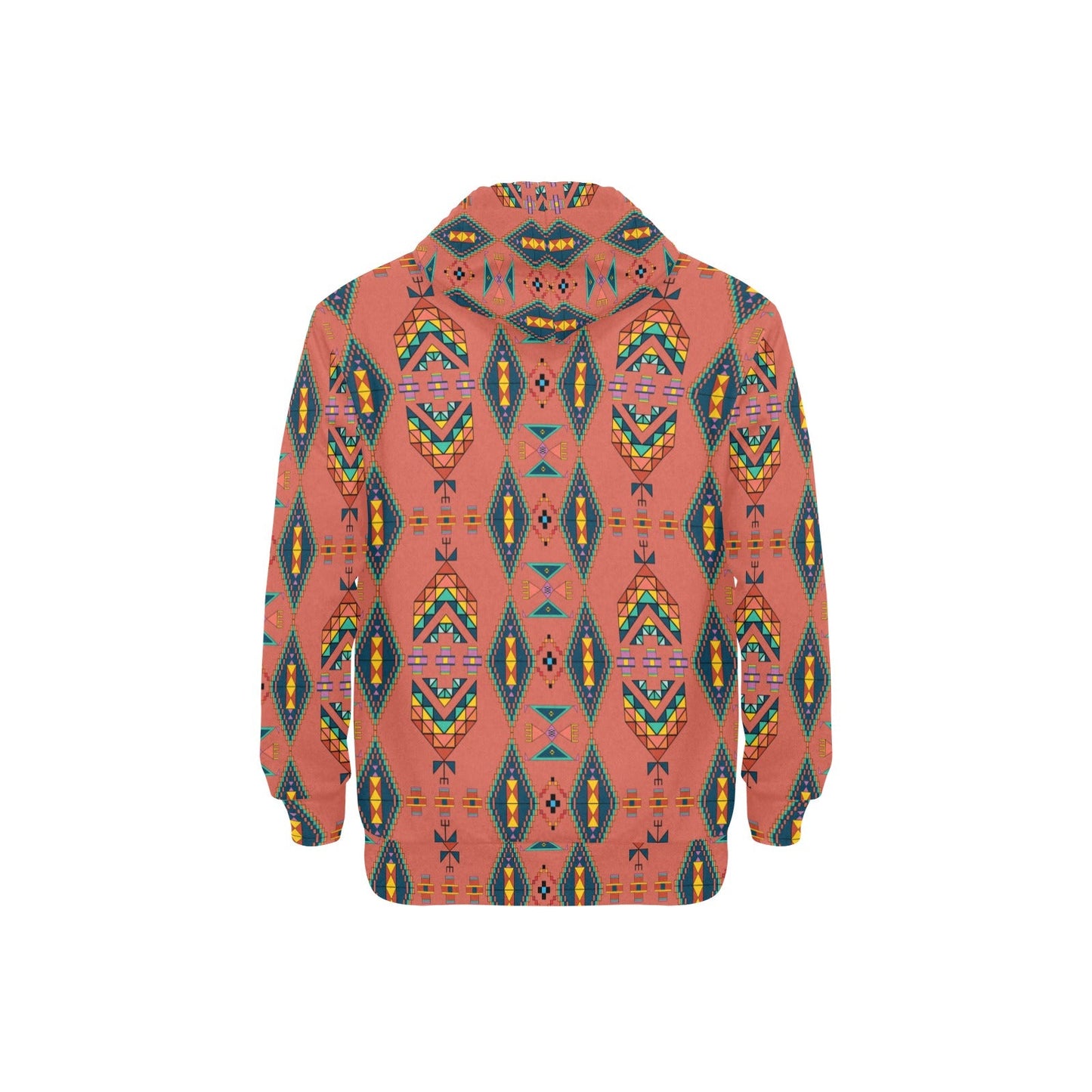 Travois Tipi Canyon Earth Men's Long Sleeve Fleece Hoodie