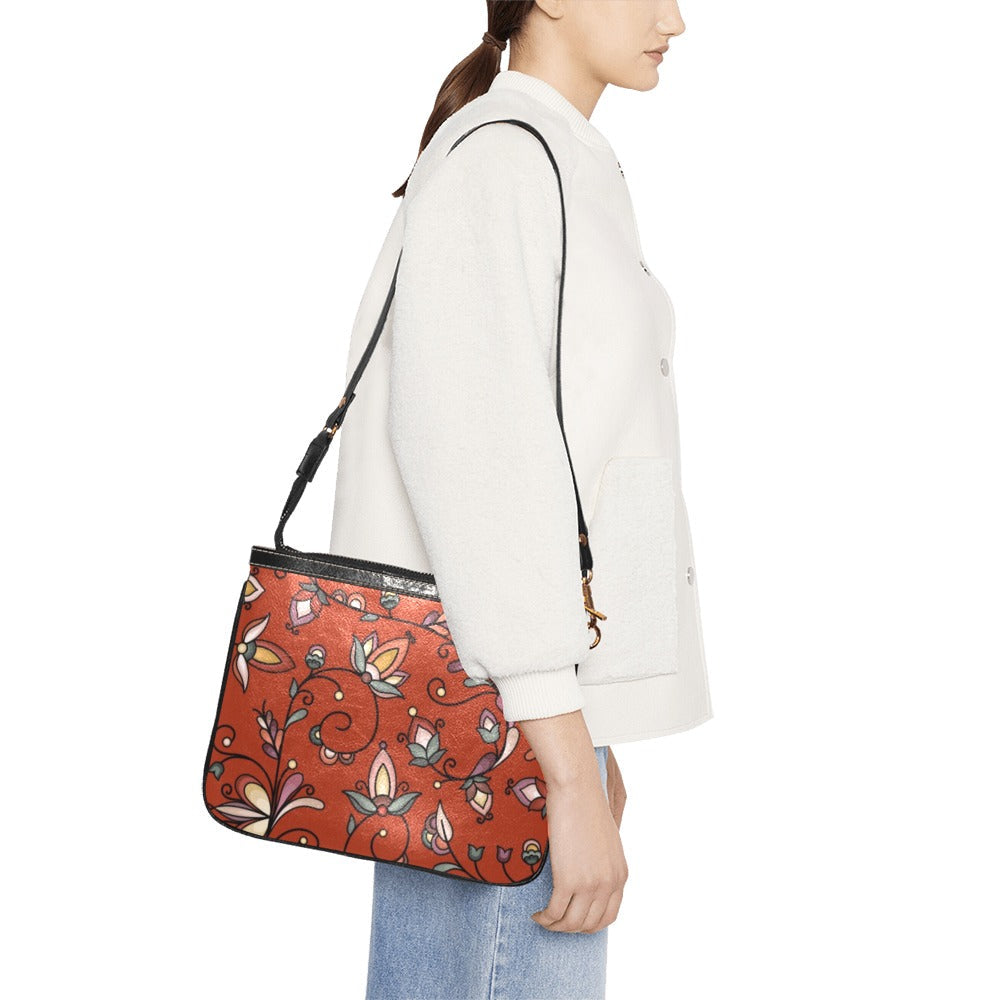 Burnt Sky Petals Red Small Shoulder Bag