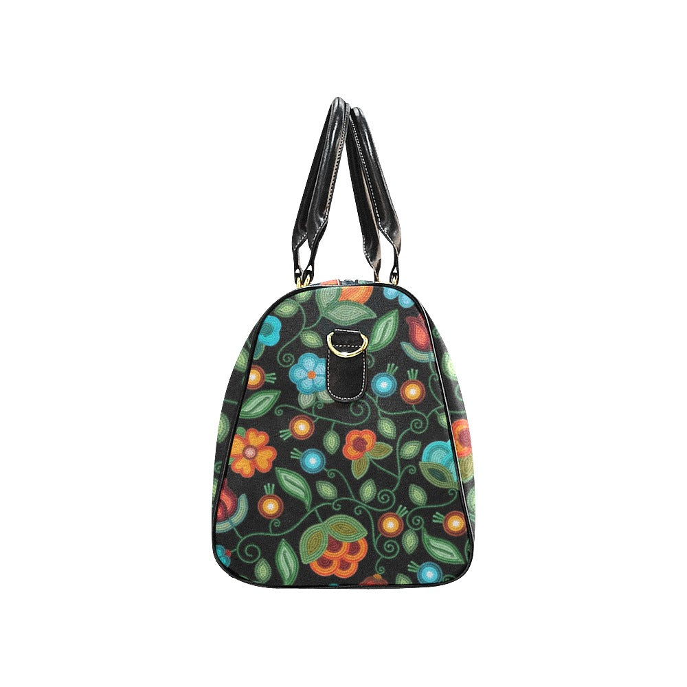Prairie Fire Petals Black Small Travel Bag