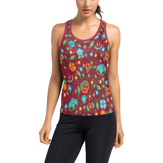 Prairie Fire Petals Red Racerback Tank Top