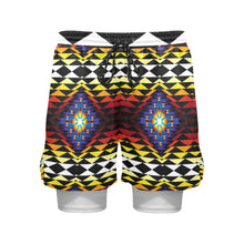 Load image into Gallery viewer, Sunset Blanket Men&#39;s Sports Shorts with Compression Liner
