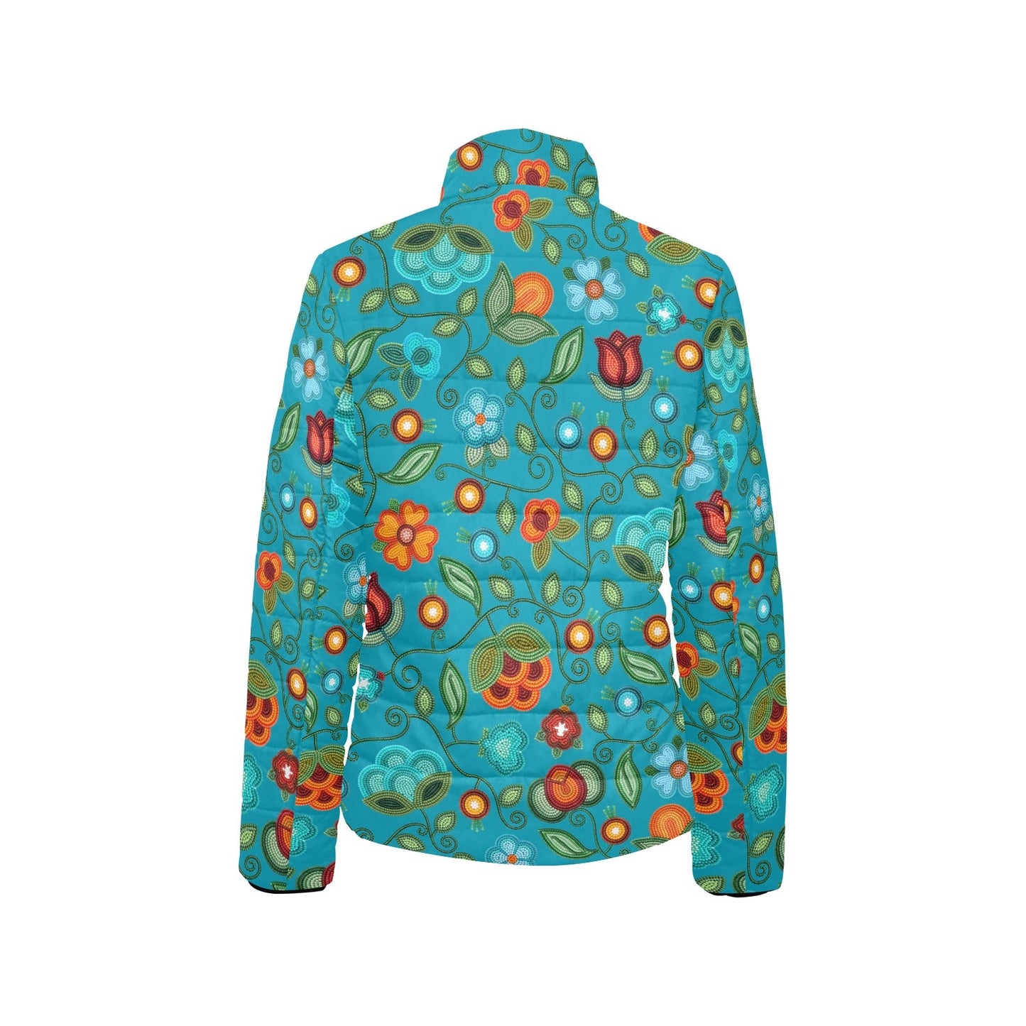 Prairie Fire Petals Ocean Stand Collar Jacket
