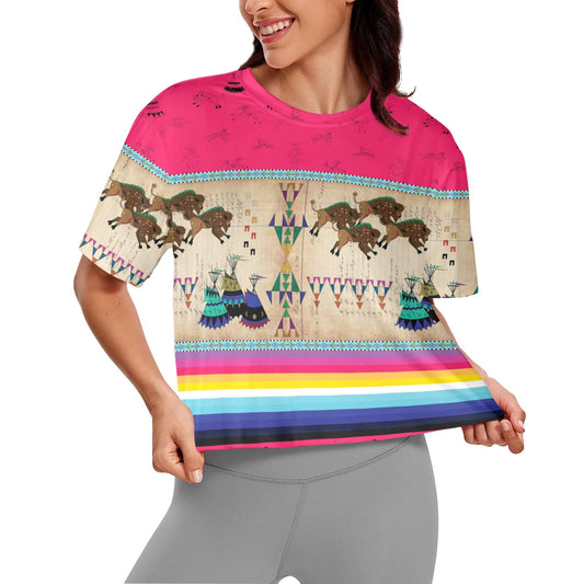 Buffalos Running Crop Top