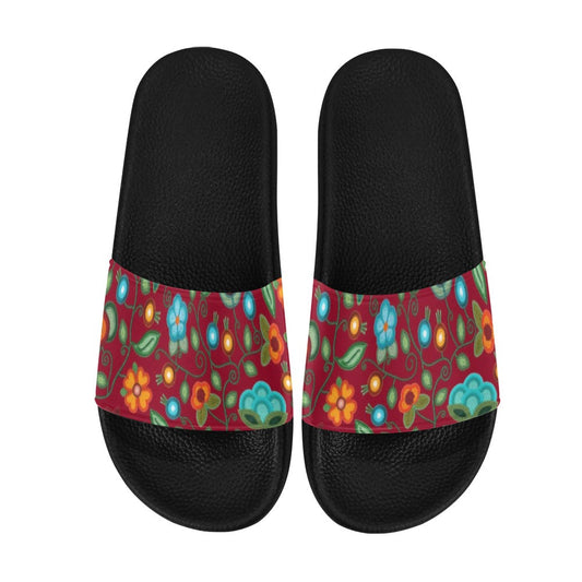 Prairie Fire Petals Red Slide Sandals