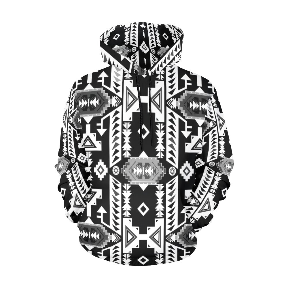 Chiefs Mountain Black and White Hoodie for Men