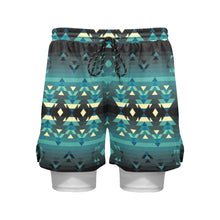 Load image into Gallery viewer, Inspire Green Men&#39;s Sports Shorts with Compression Liner
