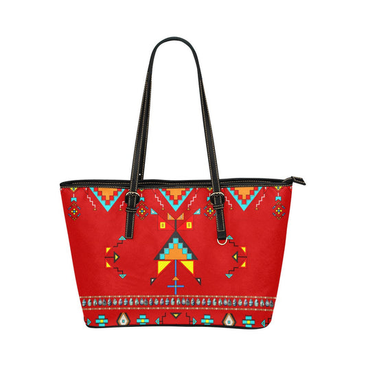Sentinel of the Plains Red Leather Tote