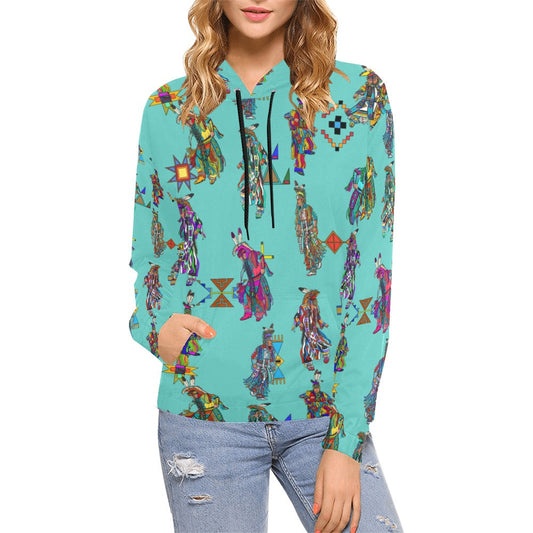 Men's Grass Dancers Eggshell Blue Hoodie for Women