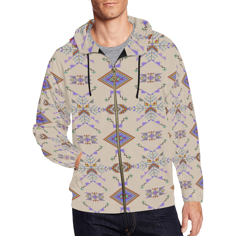 Buffalo Jump Hide Men's Zipper Hoodie