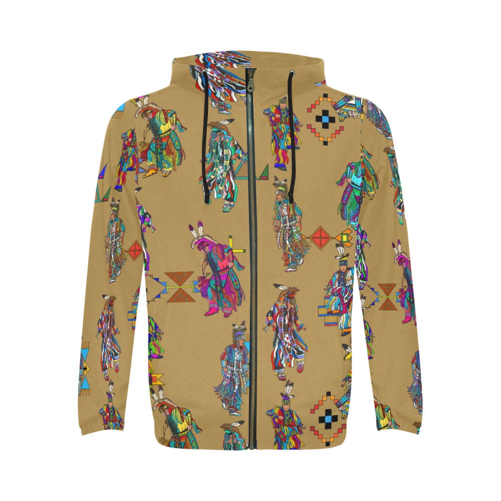 Men's Grass Dancers Earth Men's Zipper Hoodie