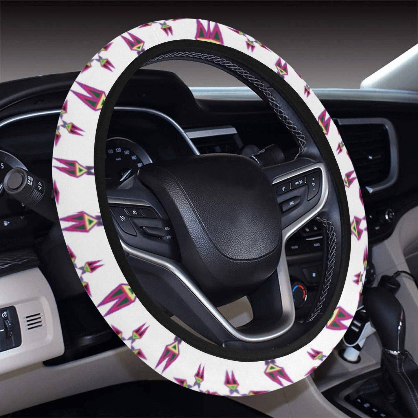 Four Directions Lodge Flurry Steering Wheel Cover with Elastic Edge