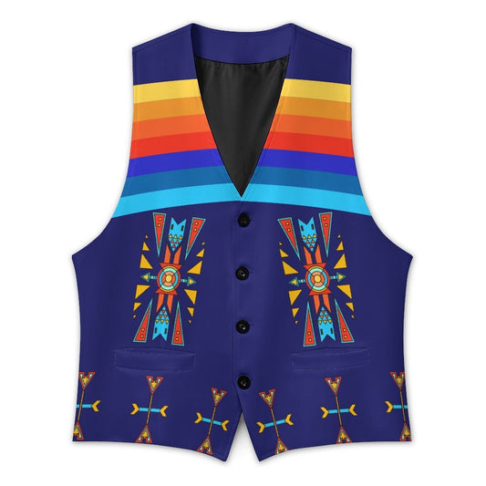 Blooming Spirit Geometric Men's Sleeveless Suit Vest