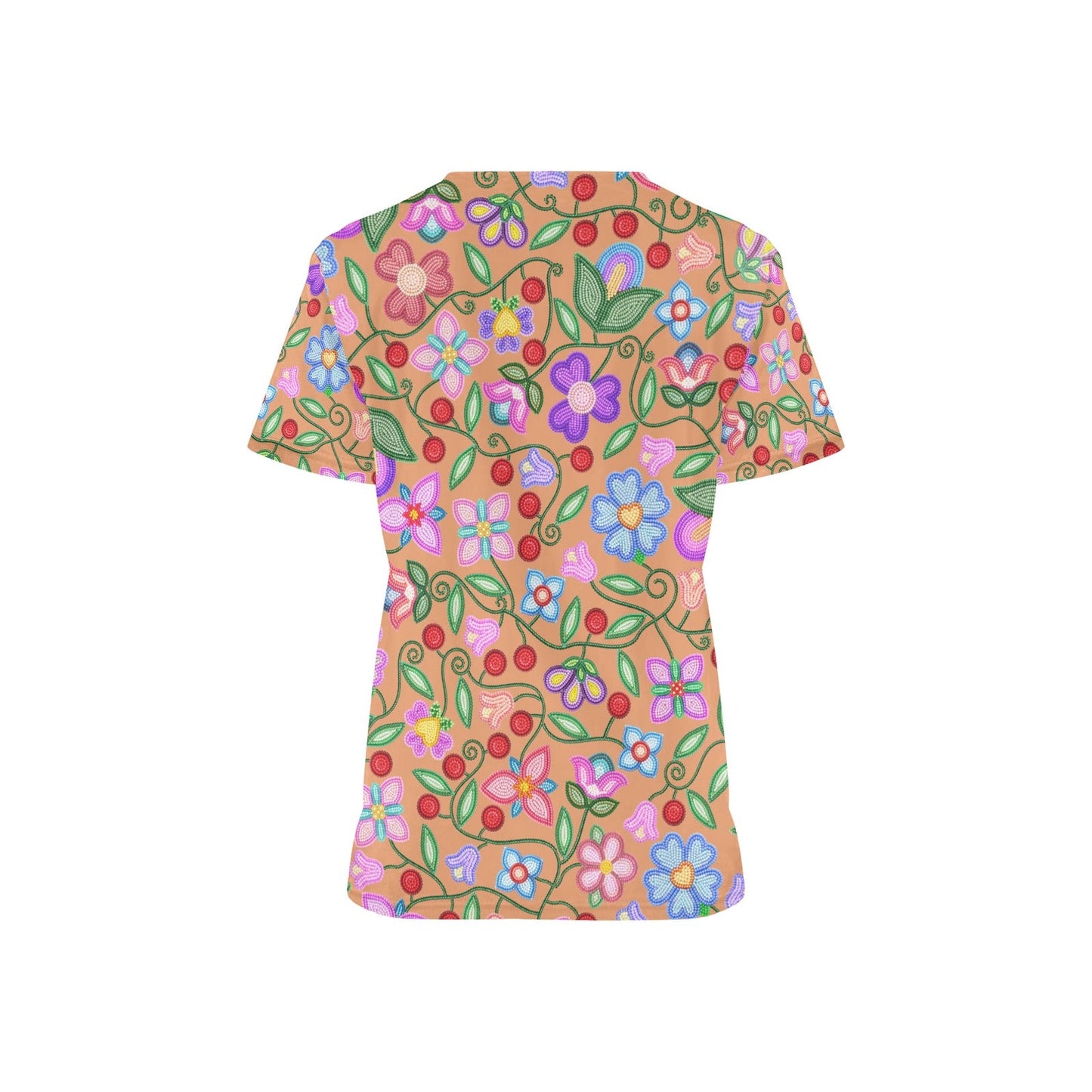 Petal Harmony Terracotta Scrub Top