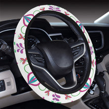 Load image into Gallery viewer, Quilled Divine White Steering Wheel Cover with Elastic Edge
