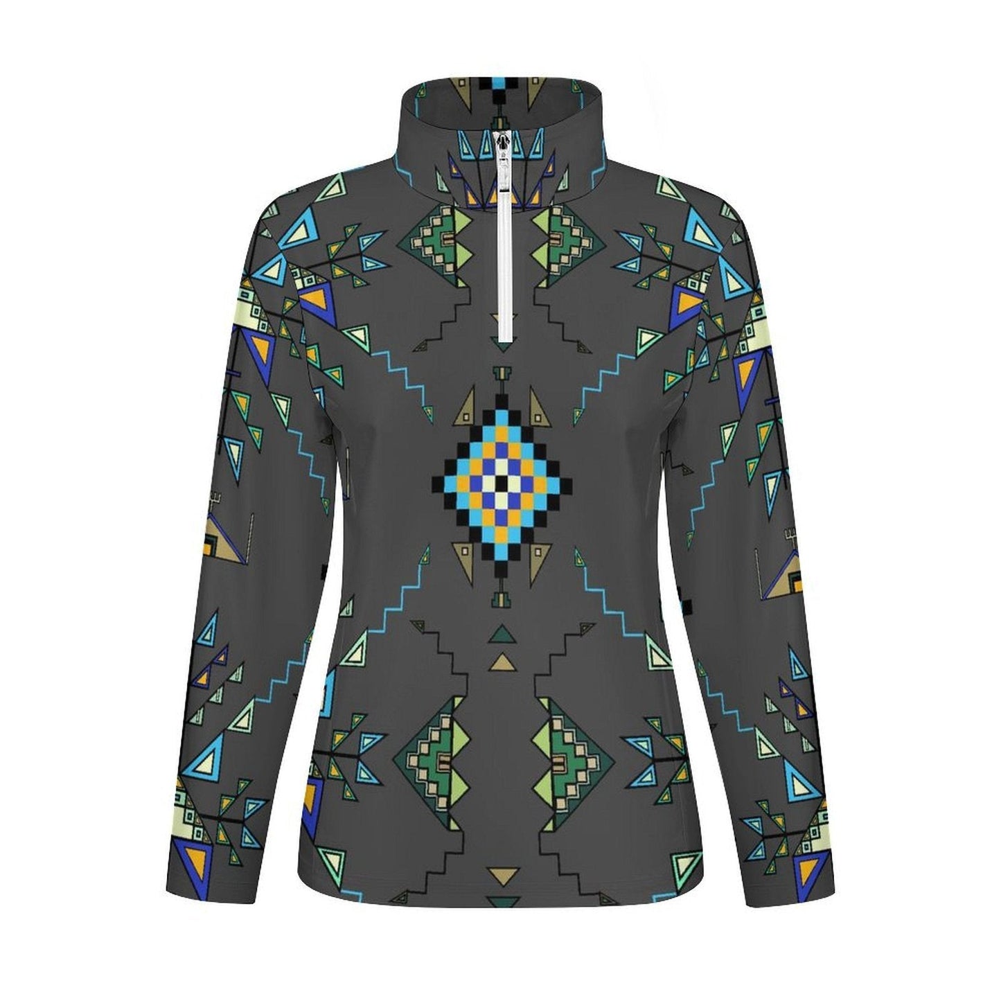 Bear Shield Dark Gray Long Sleeve Yoga Shirt