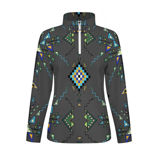 Bear Shield Dark Gray Long Sleeve Yoga Shirt