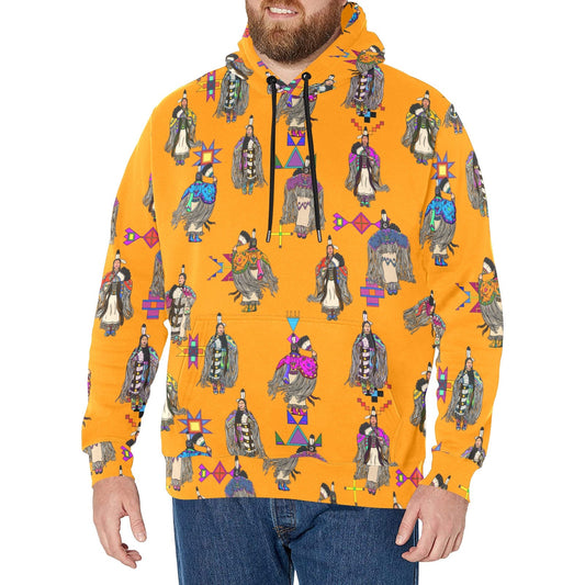 Women's Tradish Dancers Orange Men's Long Sleeve Fleece Hoodie