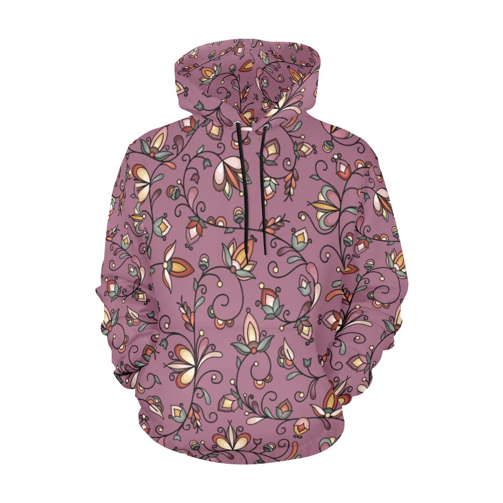Burnt Sky Petals Magenta Hoodie for Men