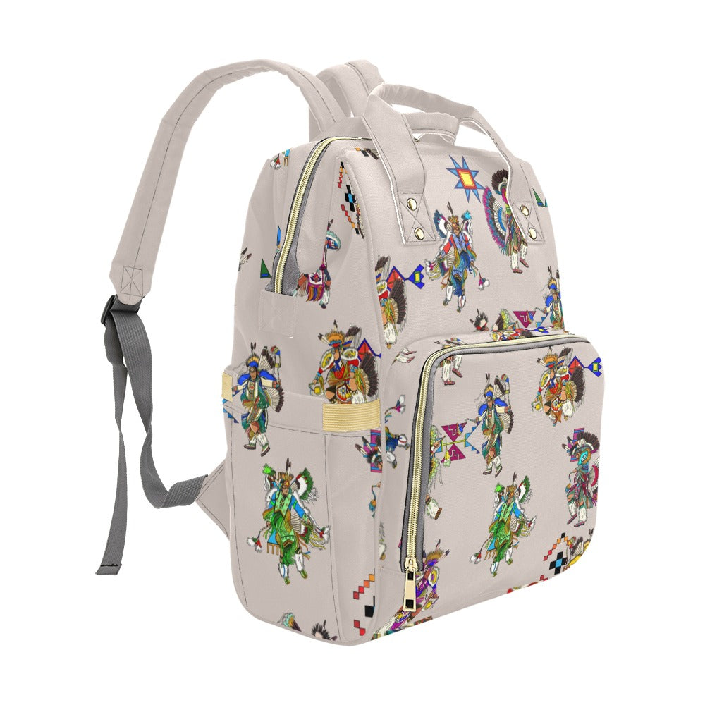 Men's Fancy Dancers Muslin Multi-Function Diaper Backpack