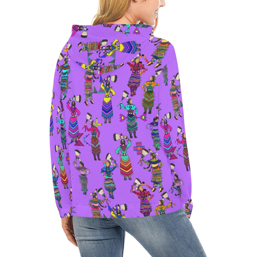 Women's Jingle Dancers Purple Hoodie for Women