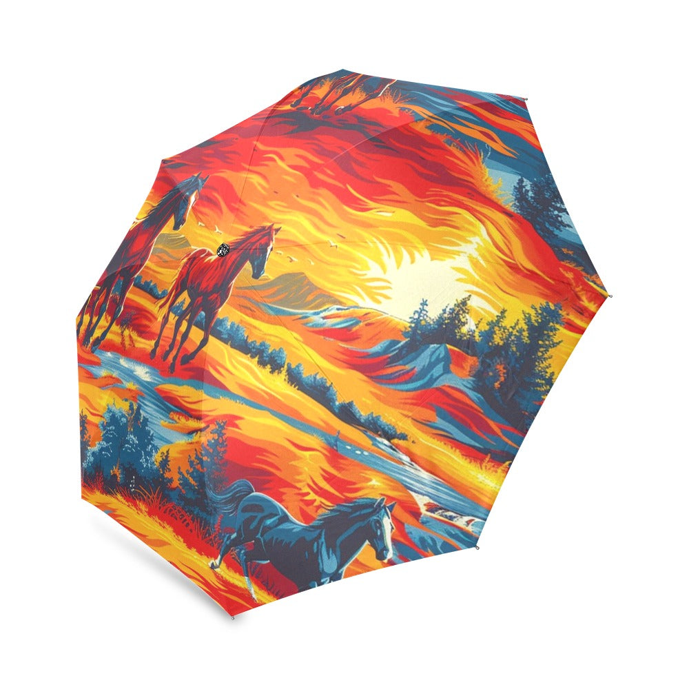 Wild Horses Foldable Umbrella