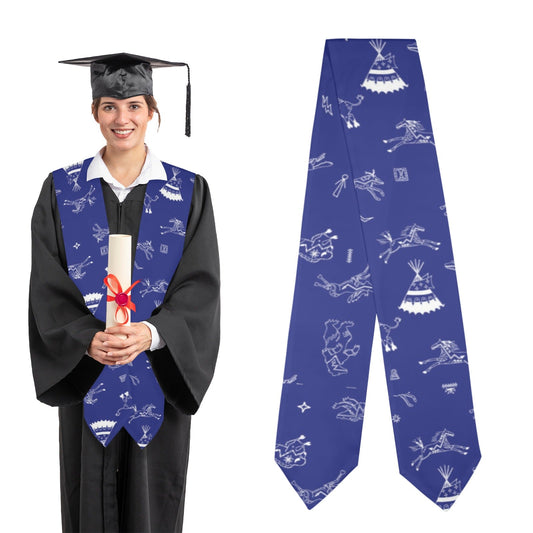 Ledger Dables Blue Graduation Stole