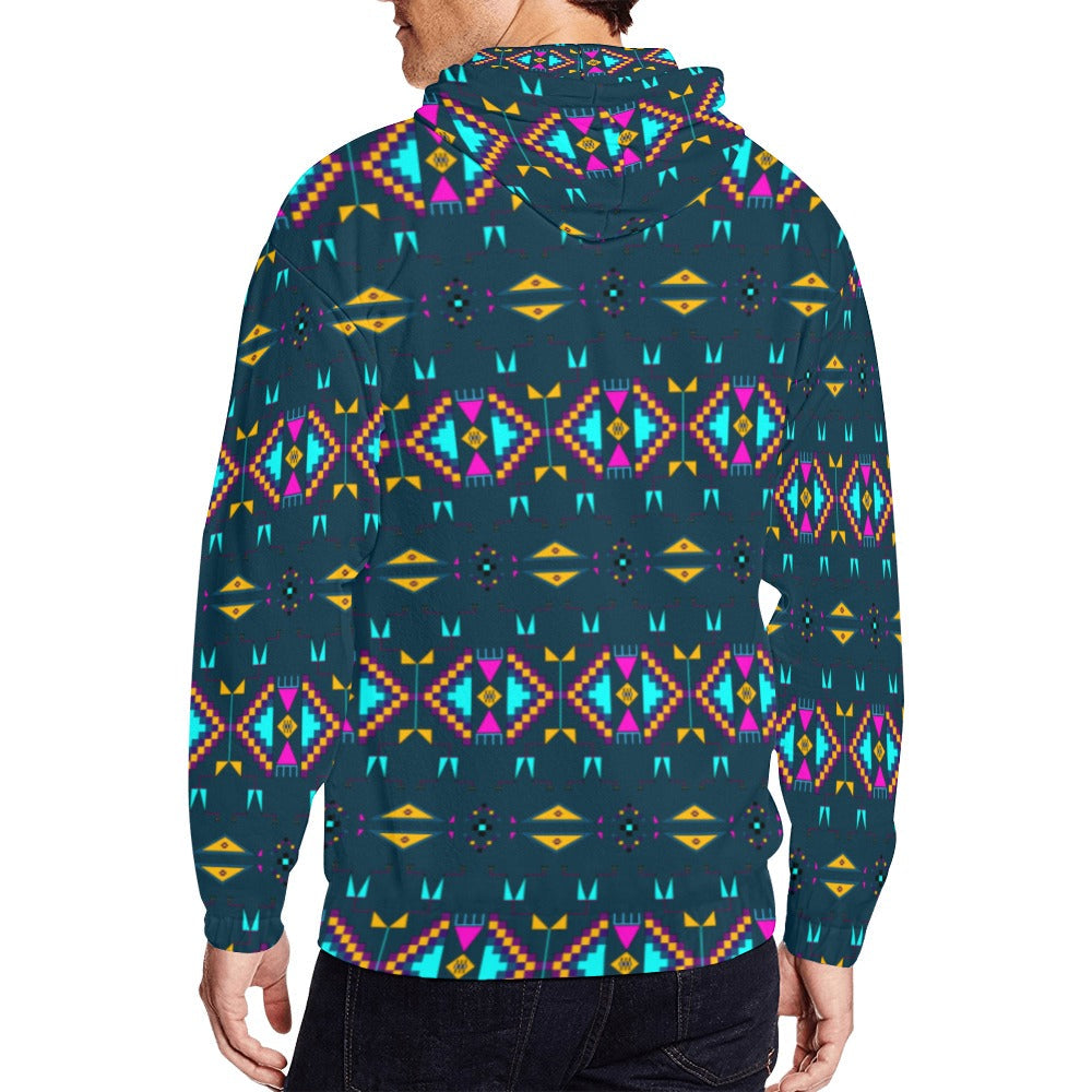 Rite of Passage Dark Teal Men's Zipper Hoodie