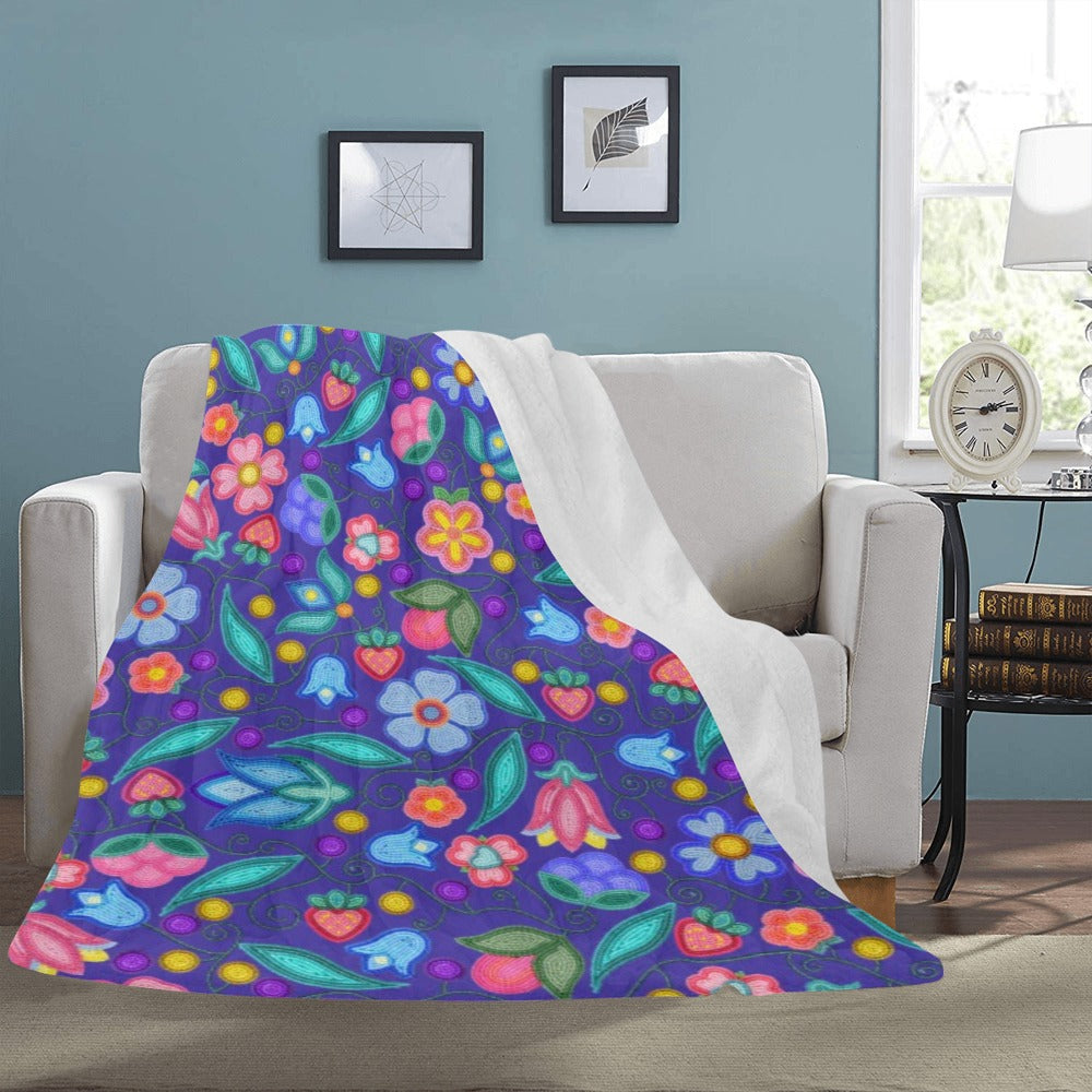 Sweet Offering Indigo X-Large Micro Fleece Blanket
