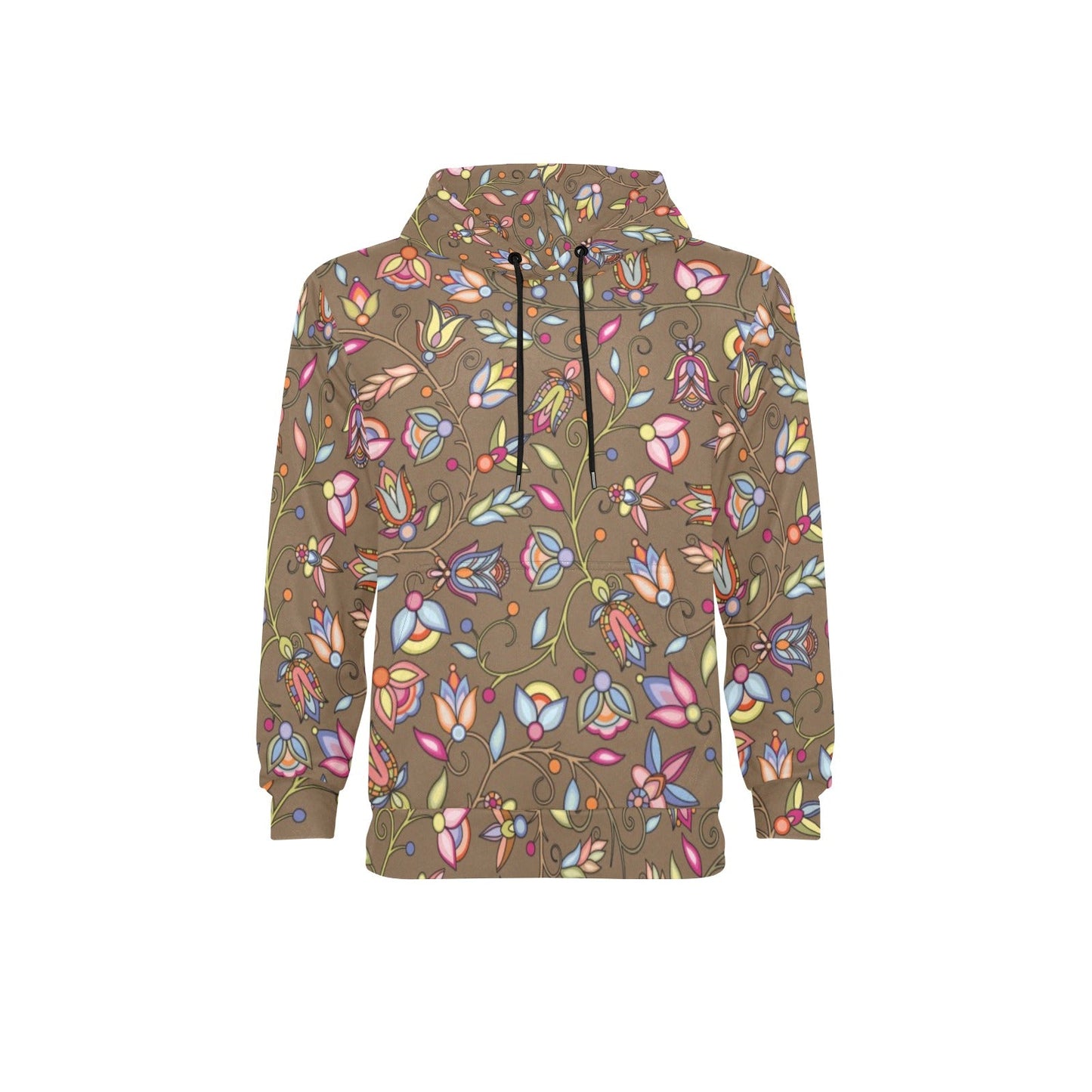 Buffalo Bloom Earth Song Men's Long Sleeve Fleece Hoodie