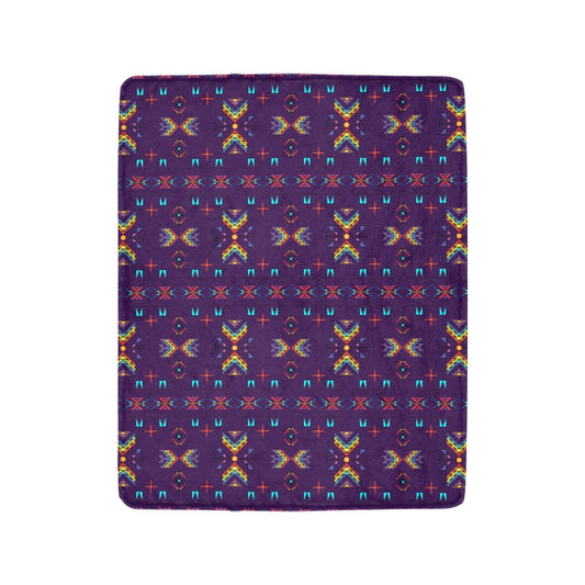 Rainy Chief Rainbow Dark Purple Ultra-Soft Micro Fleece Blanket 40"x50"