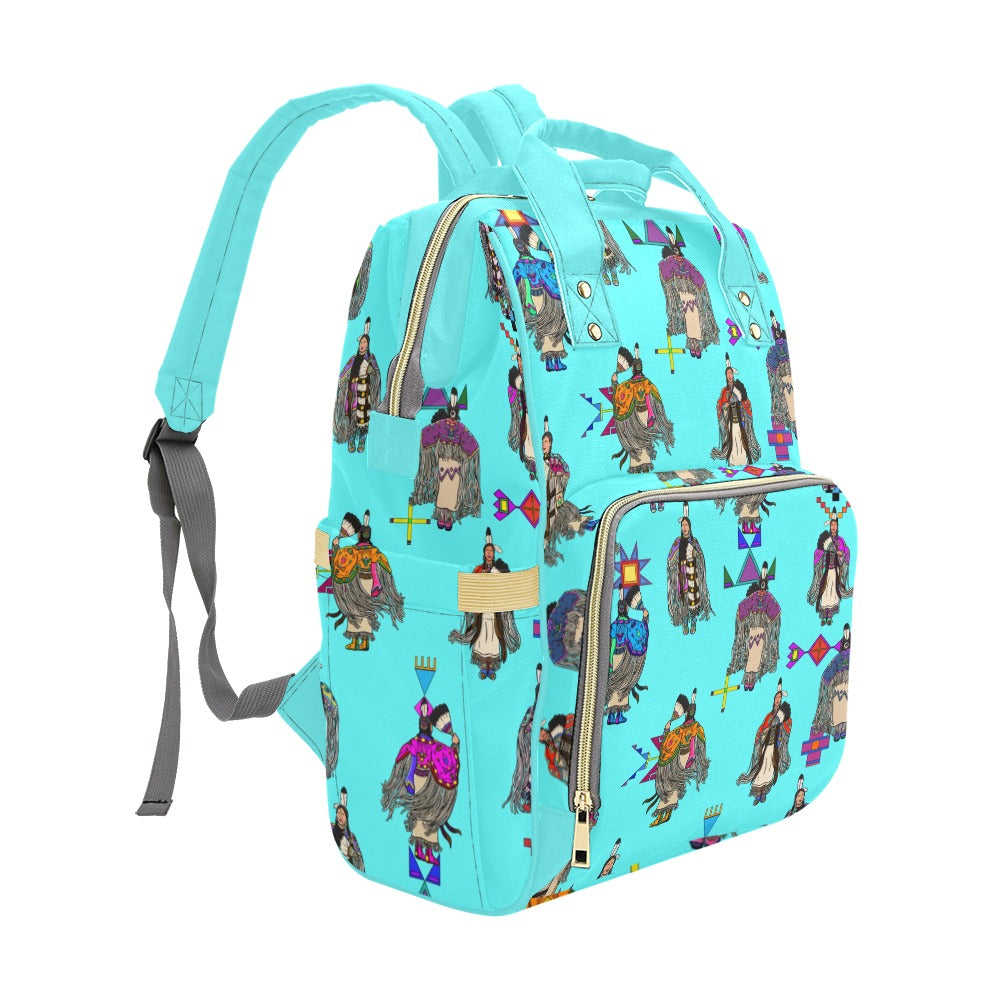 Women's Tradish Dancers Turquoise Multi-Function Diaper Backpack