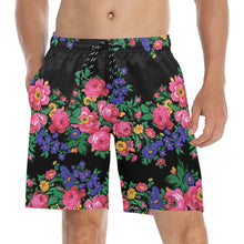 Load image into Gallery viewer, Kokum&#39;s Revenge Black Men&#39;s Mid-Length Beach Shorts
