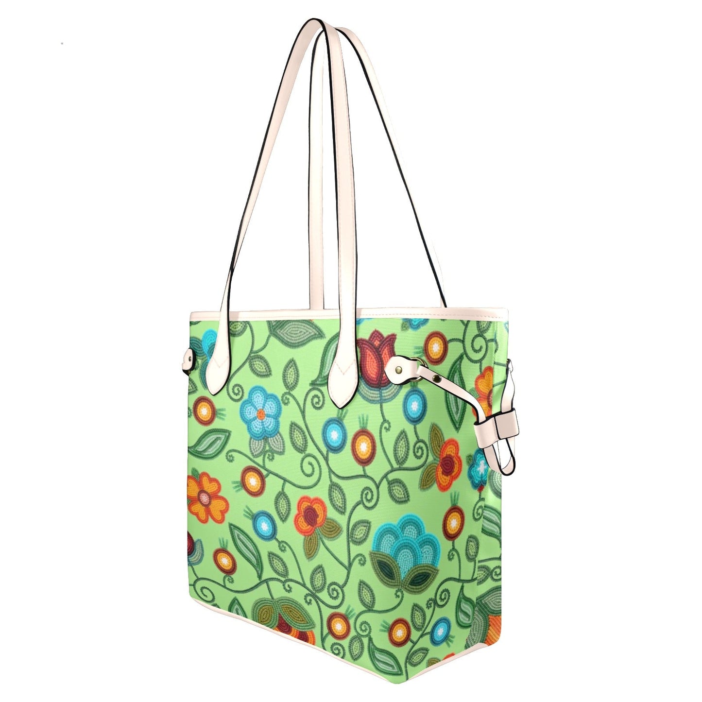 Prairie Fire Petals Sage Clover Canvas Tote